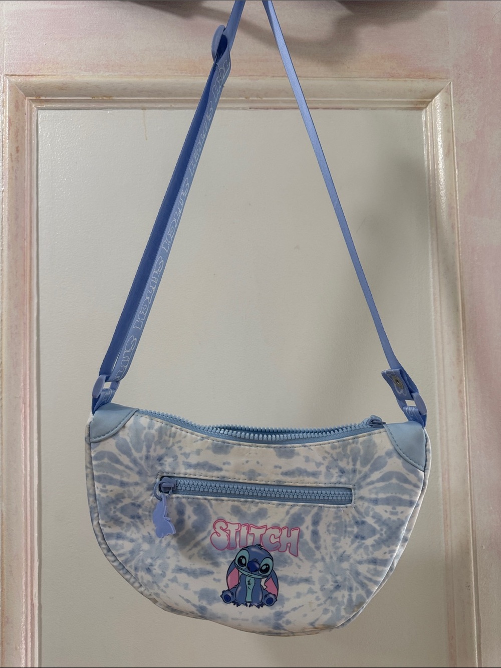 Disney Light Blue Tie-Dye Stitch Crossbody Bag